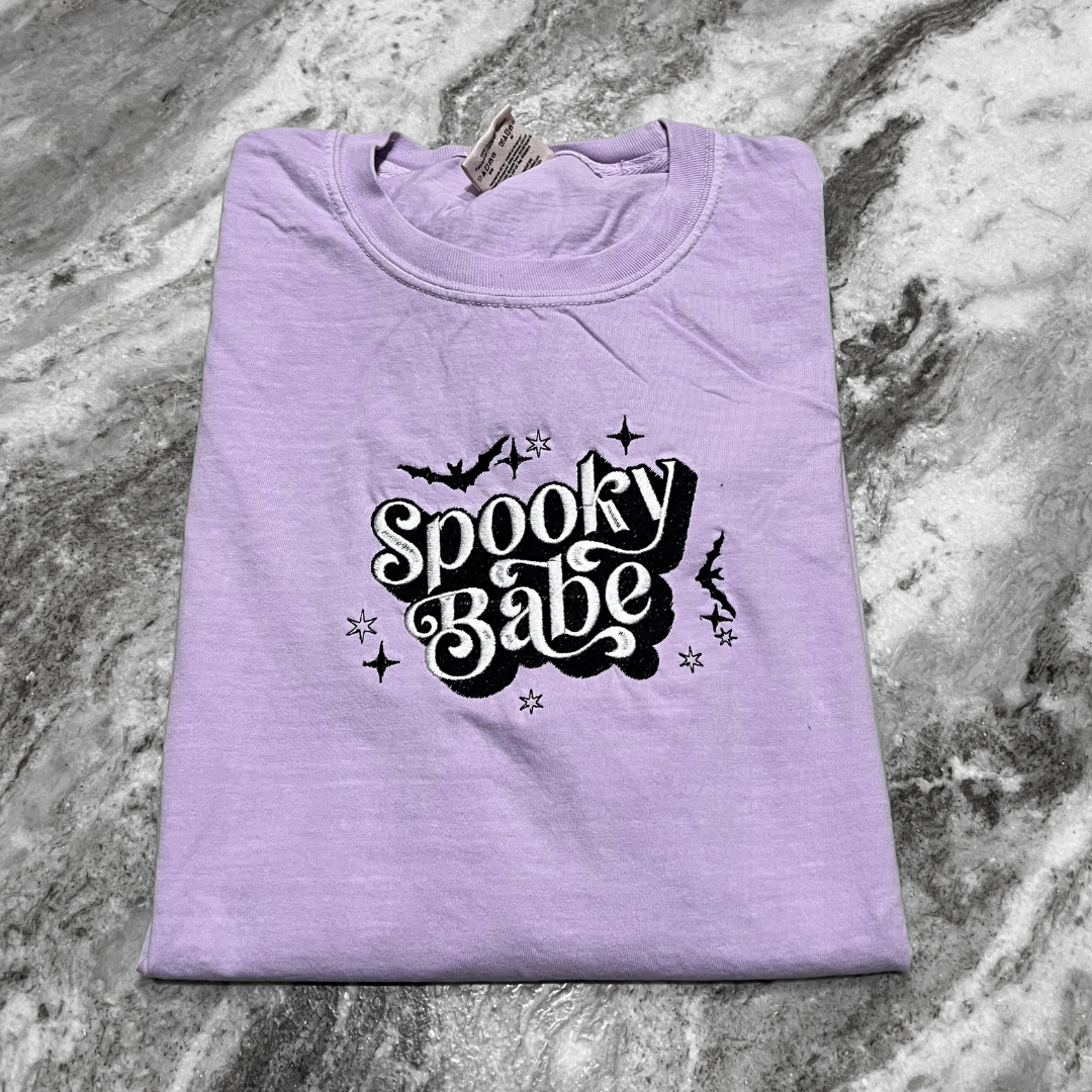 Spooky Babe Embroidered T-Shirt