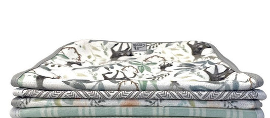 Stork and Loom Printed Terry Burp Cloths