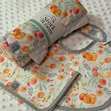 Stork and Loom Oh Peach Minky Dot Baby Blanket